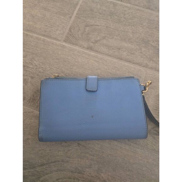 Michael Kors Blue Adele Leather Smartphone Wallet Wristlet - Picture 4 of 14